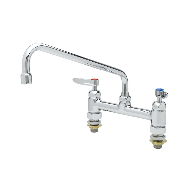 T&S Brass B-0221-CC-CR Double Pantry Faucet - Ceramas & 00CC Inlets