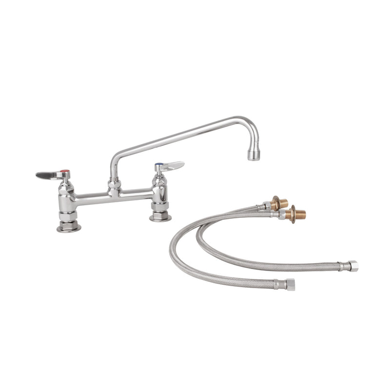 T&S Brass B-0221-KIT Deck Mount Faucet Kit - 12" Nozzle & Supply Kit