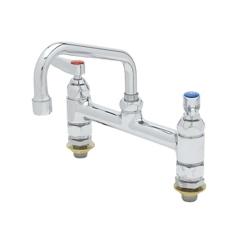 T&S Brass B-0222-CC Double Pantry Faucet - 8" Deck Mount & CC Inlets