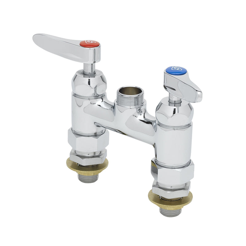 T&S Brass B-0225-LN-CC-CR Pantry Base Faucet - 4" Deck Mount & 00CC Inlets