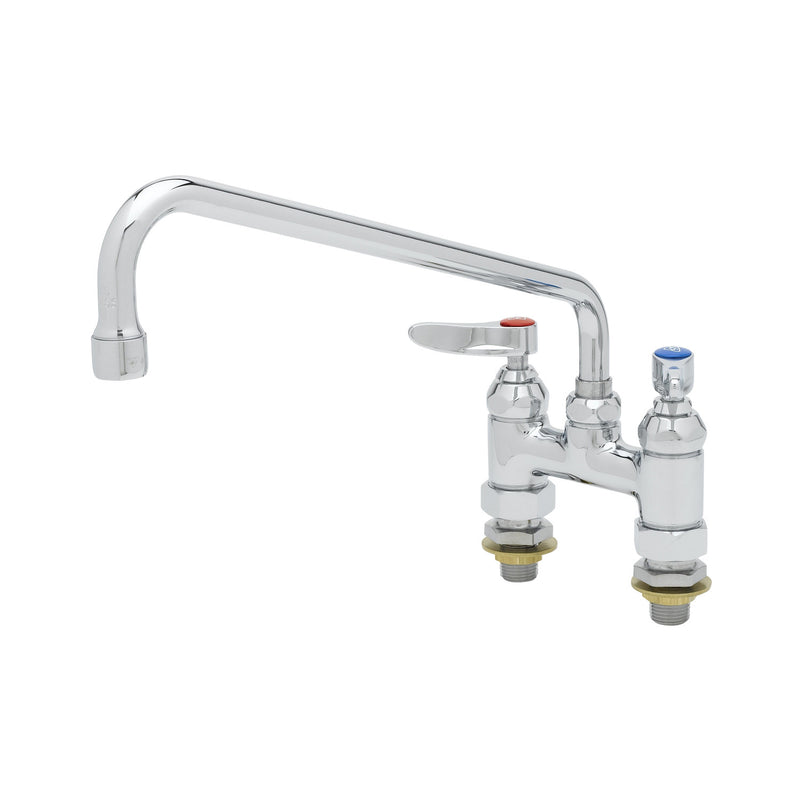 T&S Brass B-0226-CC Double Pantry Faucet - 4" Wall Mount & CC Inlets