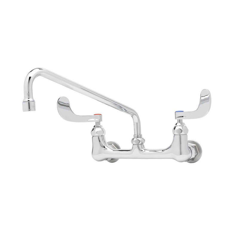 T&S Brass B-0231-WH4 Double Pantry Faucet - 12" Nozzle & Wrist handles