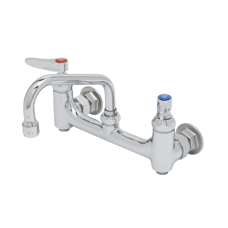T&S Brass B-0232-BST Pantry Faucet - 8" Wall Mount & Built-In Stops