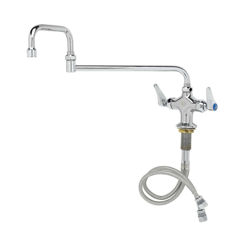 T&S Brass B-0250 Deck Mount Pantry Faucet - 18" Double-Joint
