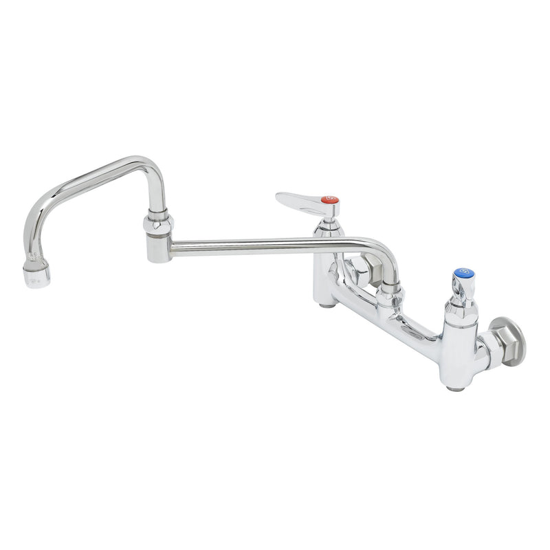 T&S Brass B-0266-BST Splash Mount Faucet - 15" Double-Joint & Stops