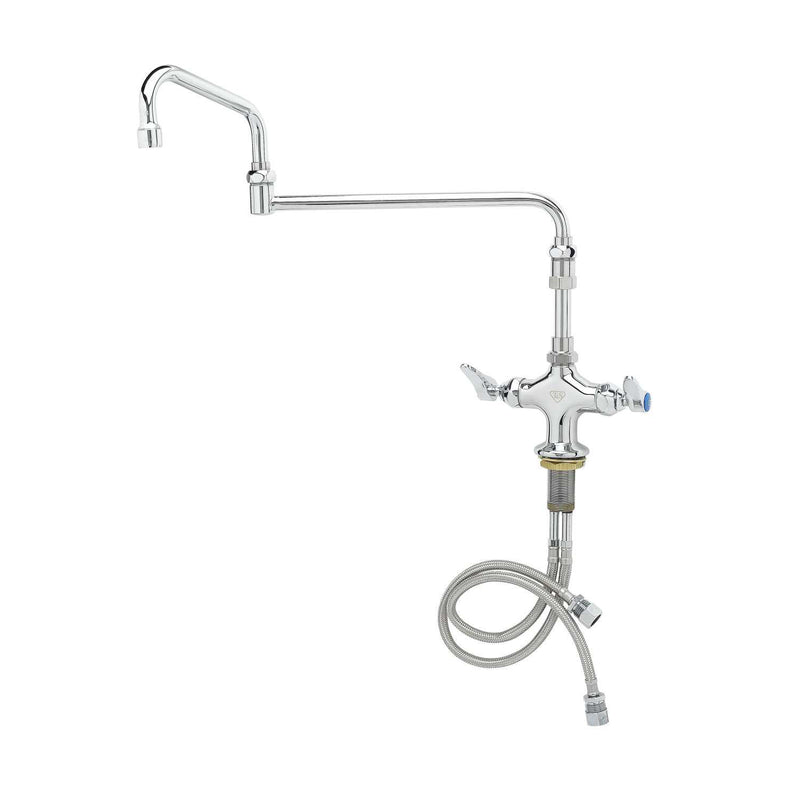 T&S Brass B-0268-01 Mixing Faucet - Single Hole & 18" Double-Joint