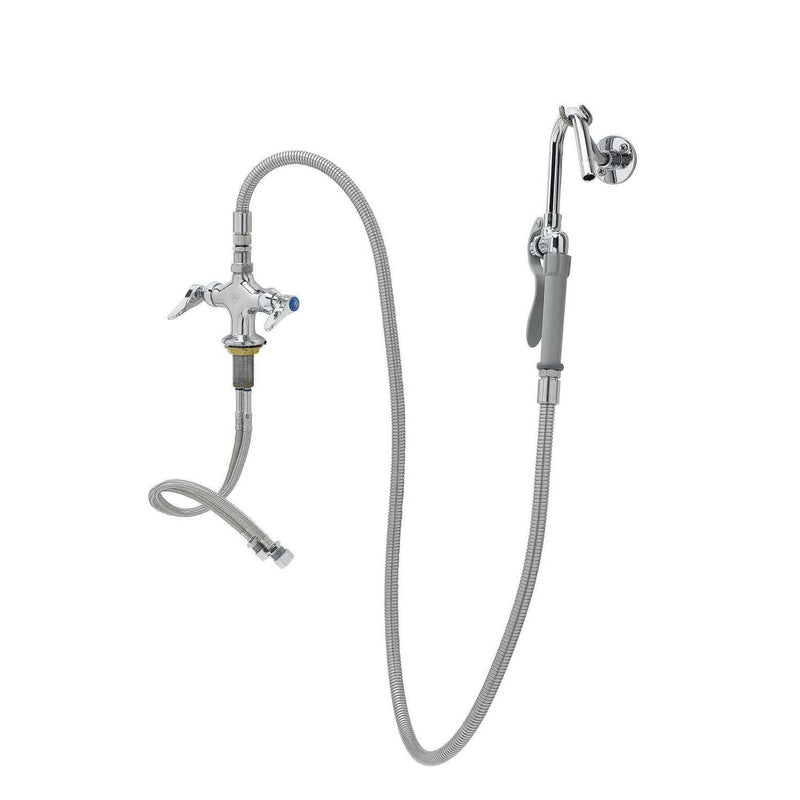 T&S Brass B-0300-102A Double Pantry Faucet - 053A Hose & Hook Nozzle