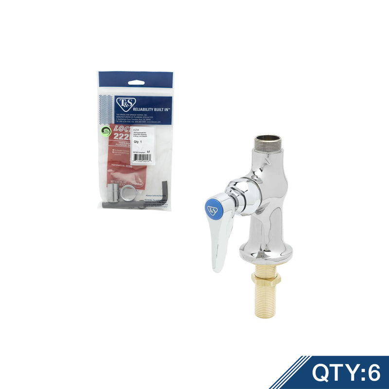 T&S Brass B-0305-LNM Single Pantry Master Pack (6) - Less Nozzle