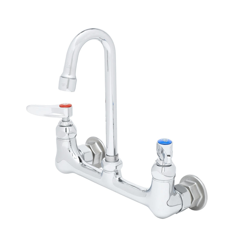 T&S Brass B-0330-01 Double Pantry Faucet - 2-7/8" Swivel/Rigid Gooseneck