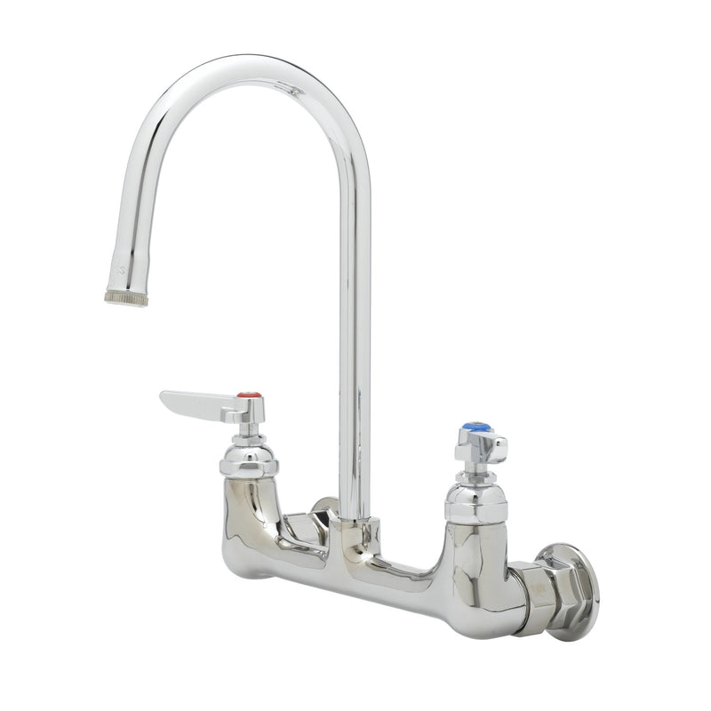 T&S Brass B-0330CR-PRISON Double Pantry Faucet - Ceramas & Solid Brass Handles