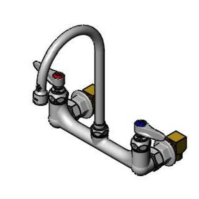 T&S Brass B-0331-VF035-EL Double Pantry Faucet - 0.35 GPM VR Outlet & Elbow Kit