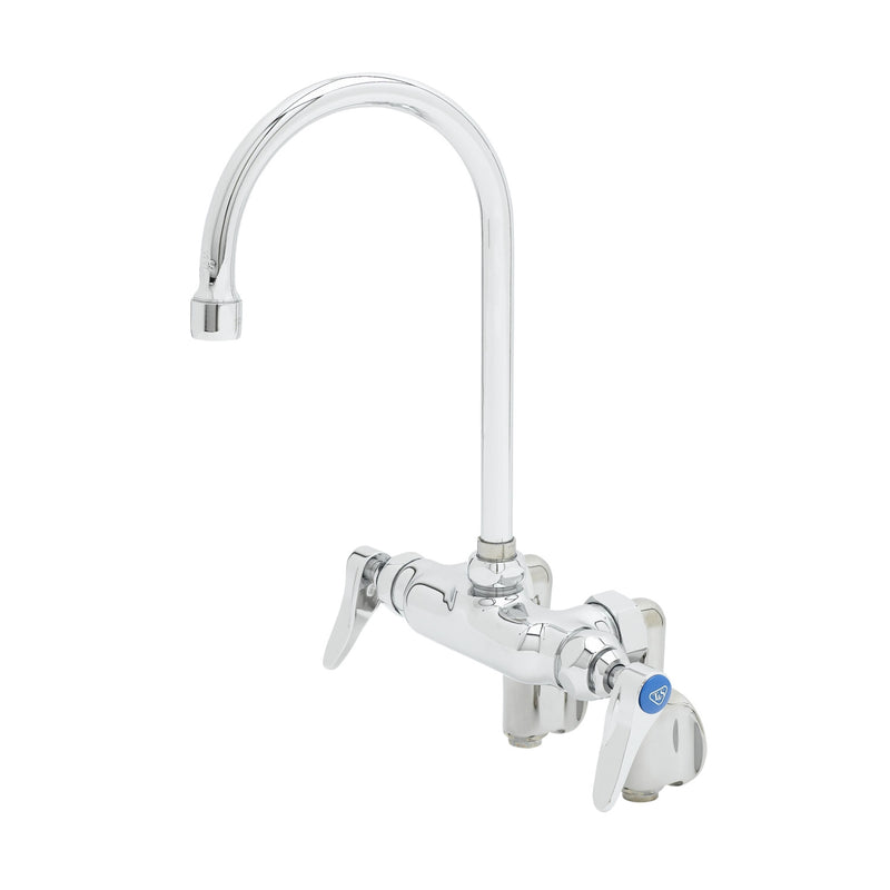 T&S Brass B-0343 Double Pantry Faucet - Adj. Centers & Gooseneck
