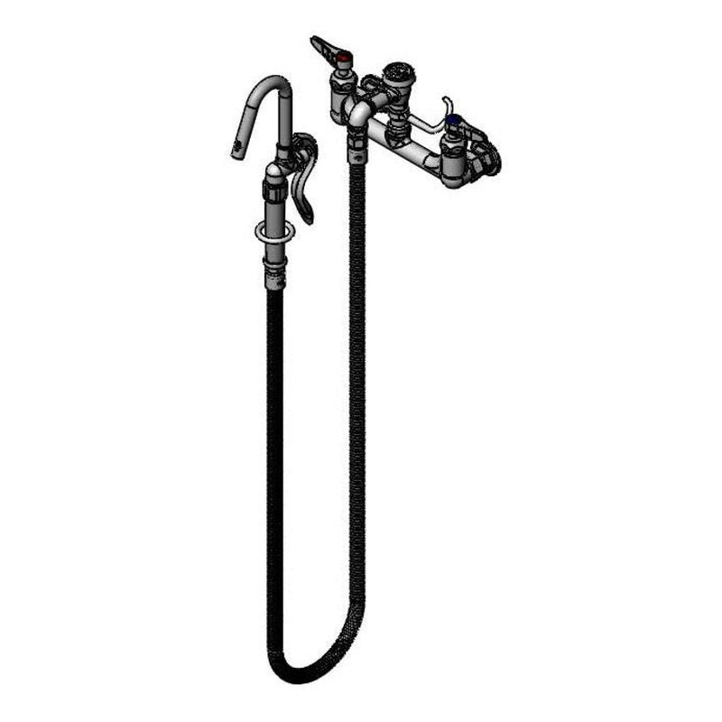T&S Brass B-0610-CR Pot Filler - Ceramas & 68" Flex Hose