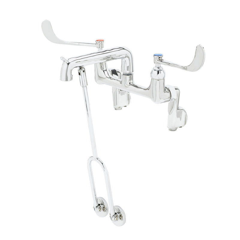 T&S Brass B-0650-01 Service Sink Faucet - 6" Wrist Handles & Wall Brace