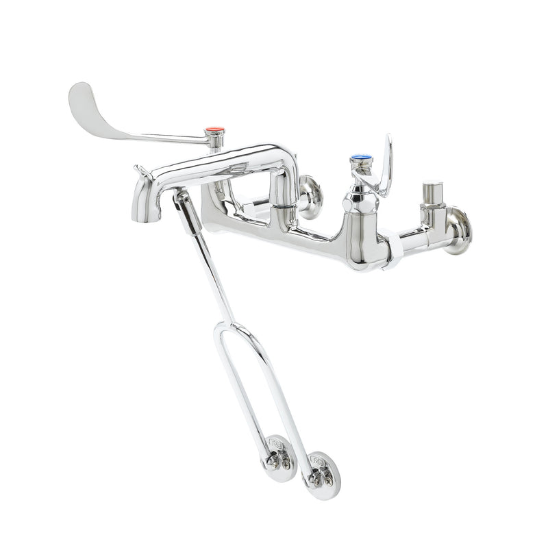 T&S Brass B-0651-06 Service Sink Faucet - 6" Wrist Handles & Pail Hook