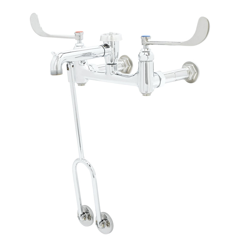 T&S Brass B-0657-BST Service Sink Faucet - Wrist Handles & Built-In Stops