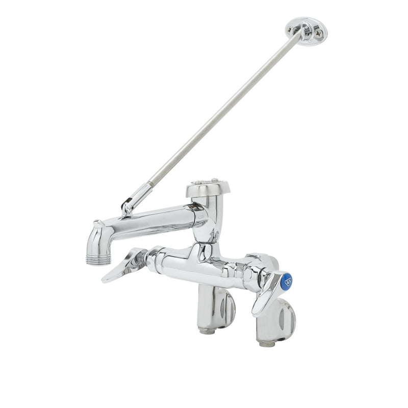 T&S Brass B-0667-POL Service Sink Faucet - Wall Brace & Polished Chrome