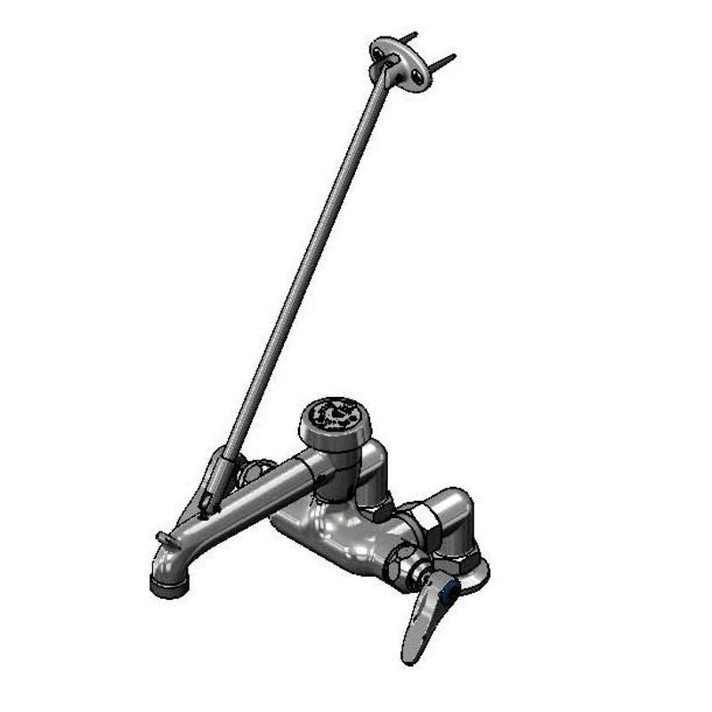 T&S Brass B-0667-WW-POL Deck Mount Service Sink Faucet - Wall Brace