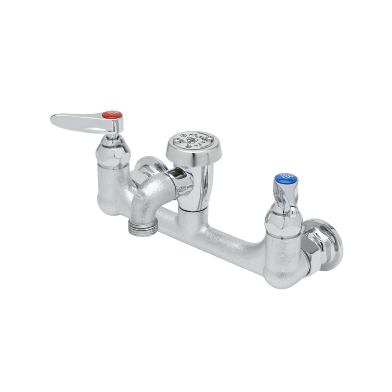 T&S Brass B-0674-RGH Service Sink Faucet - Rough Chrome & Pail Hook