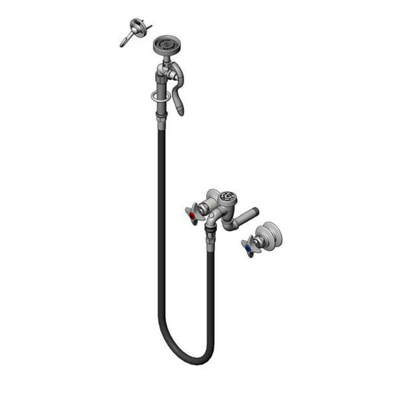T&S Brass B-0682-107 Bedpan Washer - Mixing Faucet & B-0107 Spray Valve