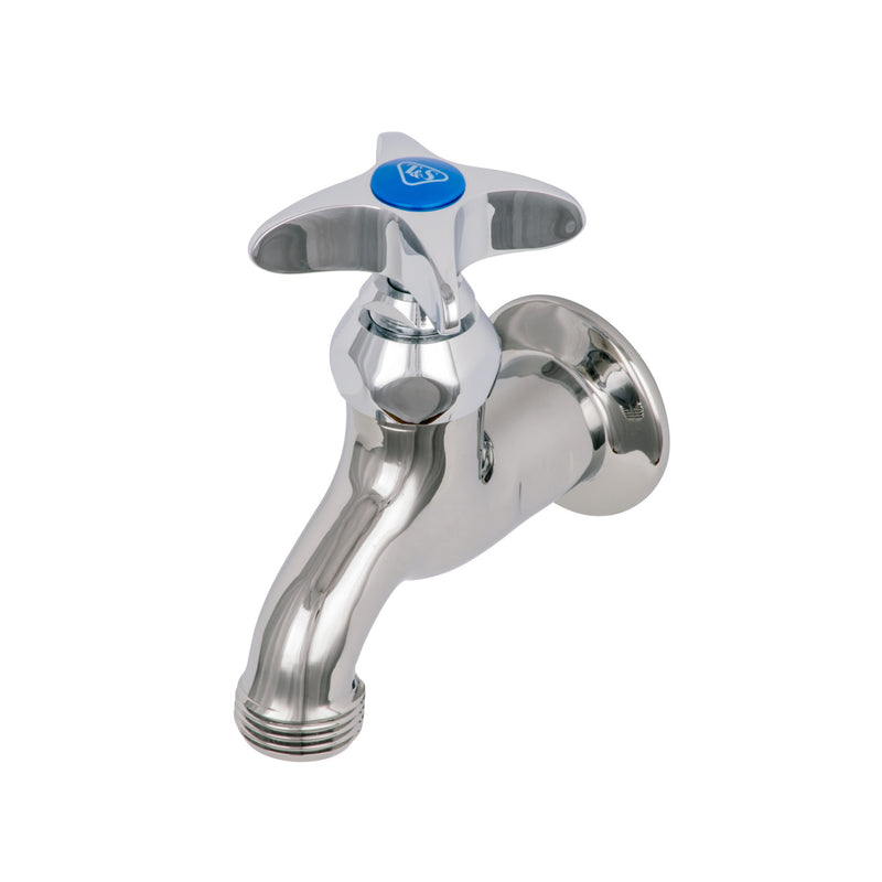 T&S Brass B-0702 Splash Mount Sill Faucet - 3-5/8" Integral Spout