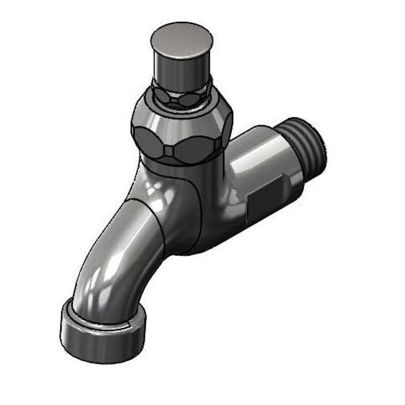 T&S Brass B-0703-124A Sill Faucet - Loose Key Stop & Plain-End