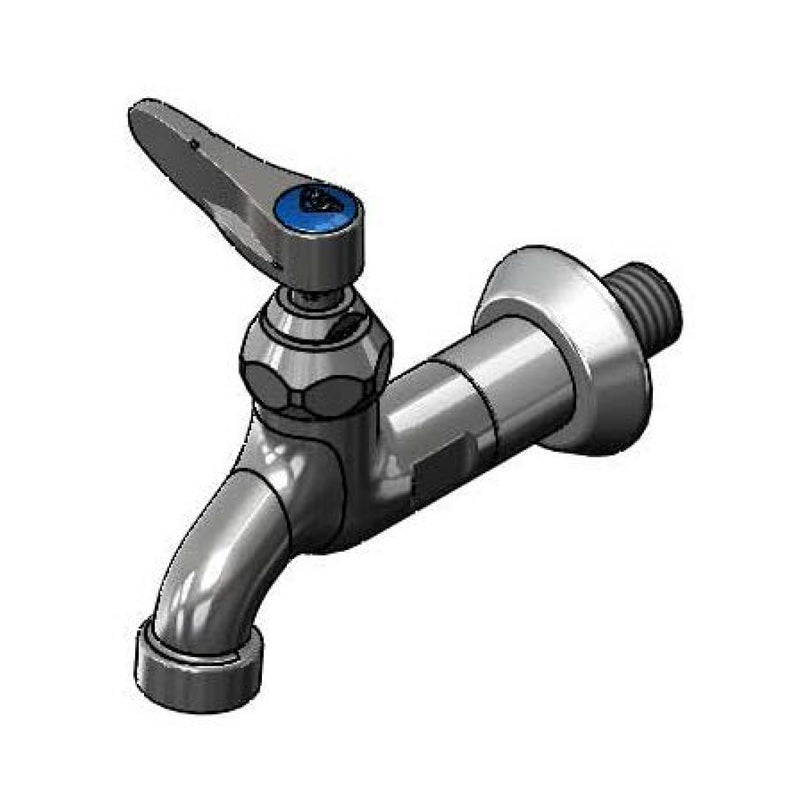 T&S Brass B-0715 Sill Faucet - Adjustable Flange & Plain Outlet