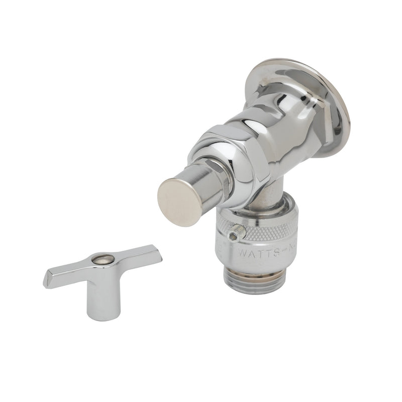 T&S Brass B-0737-POL Sill Faucet - Polished Chrome w/ Vacuum Breaker