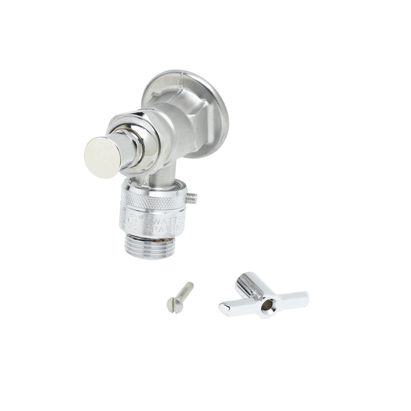 T&S Brass B-0737 Sill Faucet - Rough Chrome w/ Vacuum Breaker