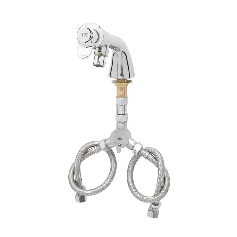 T&S Brass B-0807-PA Metering Mixing Faucet - Single Hole & Pivot Action