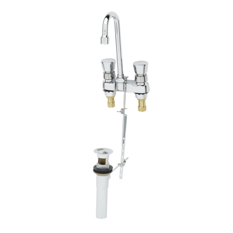 T&S Brass B-0833 Metering Faucet - 4" Centers & Pop-Up Drain