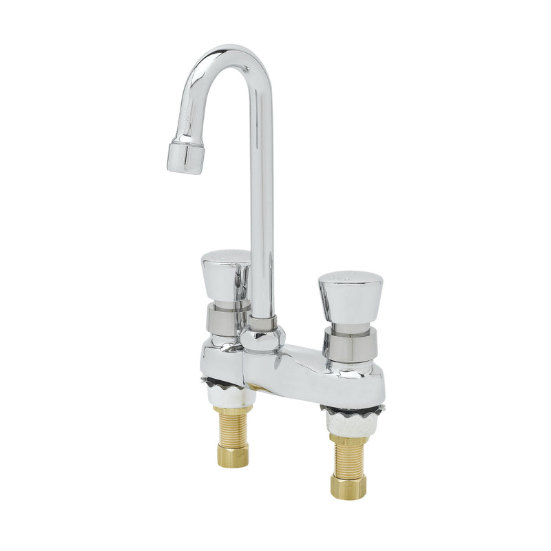 T&S Brass B-0834 Metering Faucet - 4" Centers & Gooseneck