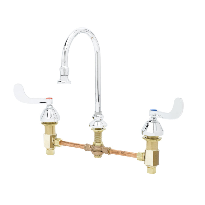 T&S Brass B-0865-04L Concealed Medical Faucet - 12" Centers & Rosespray