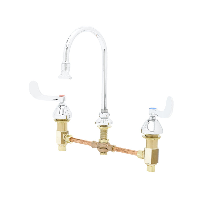 T&S Brass B-0866-04L Concealed Medical Faucet - 12" Centers & Rosespray