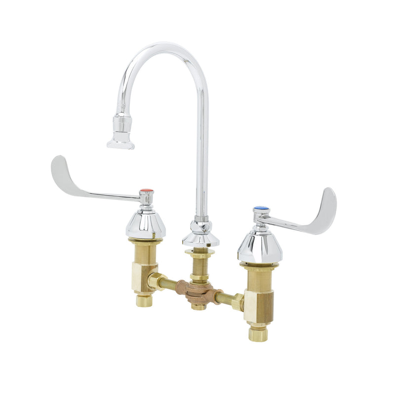 T&S Brass B-0866 Concealed Medical Faucet - 8" Centers & 6" Handles