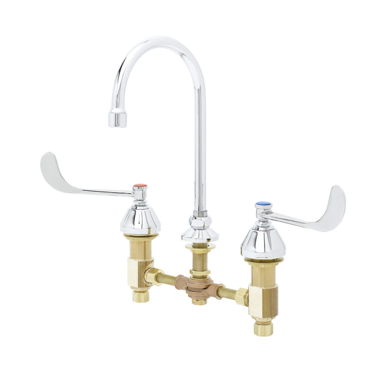 T&S Brass B-0867 Concealed Medical Faucet - 8" Centers & 6" Handles