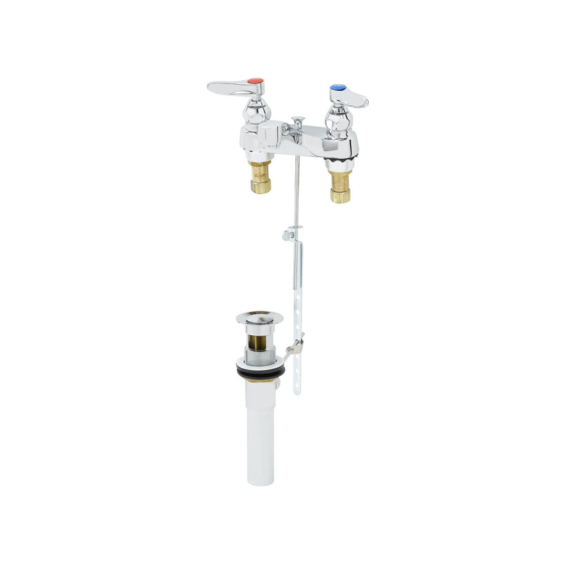 T&S Brass B-0870 Centerset Lavatory Faucet - 4" Centers & Pop-Up Assembly