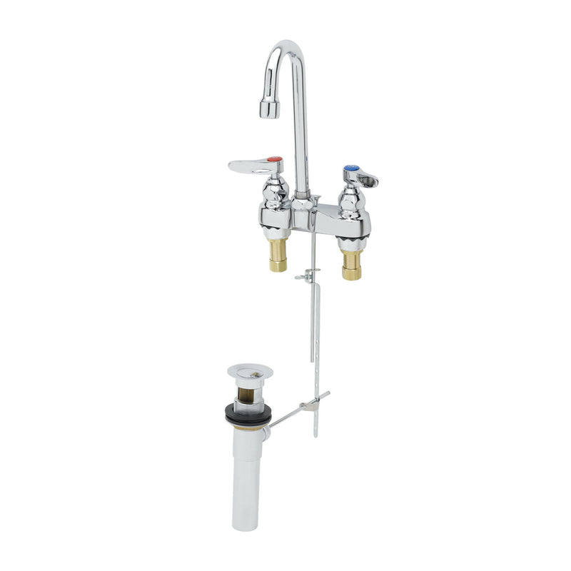 T&S Brass B-0873 Medical Centerset Faucet - Gooseneck & Pop-Up Drain
