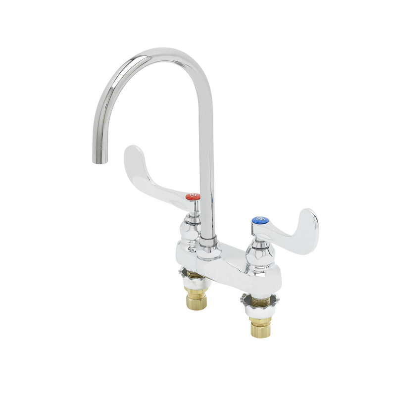 T&S Brass B-0892-QT-133XP Medical Faucet - 1/4-Turn & Plain-End Gooseneck
