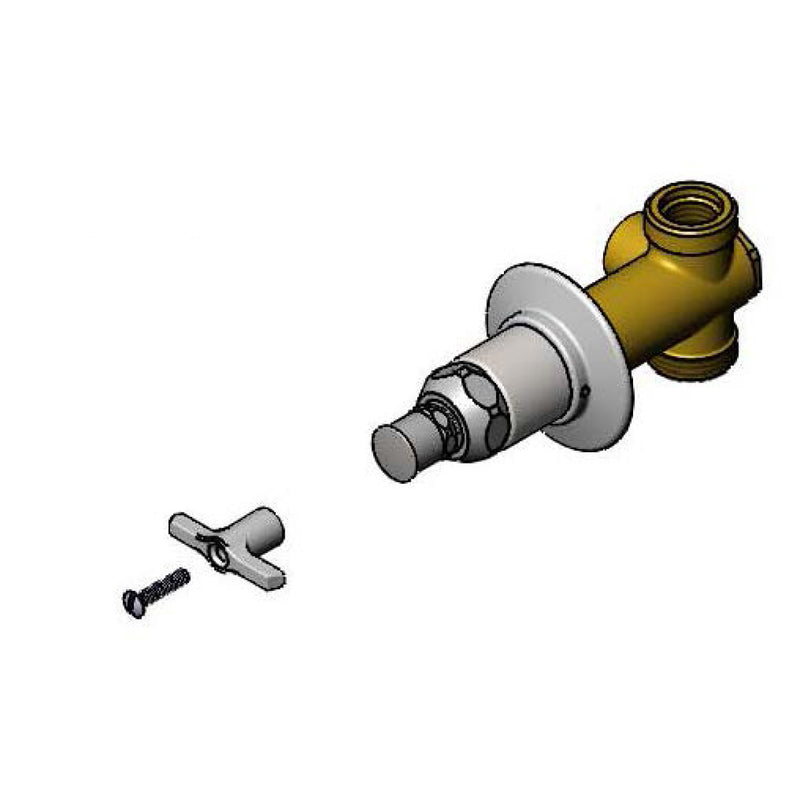 T&S Brass B-1028 Concealed Straight Loose Key Stop - Spring-Check