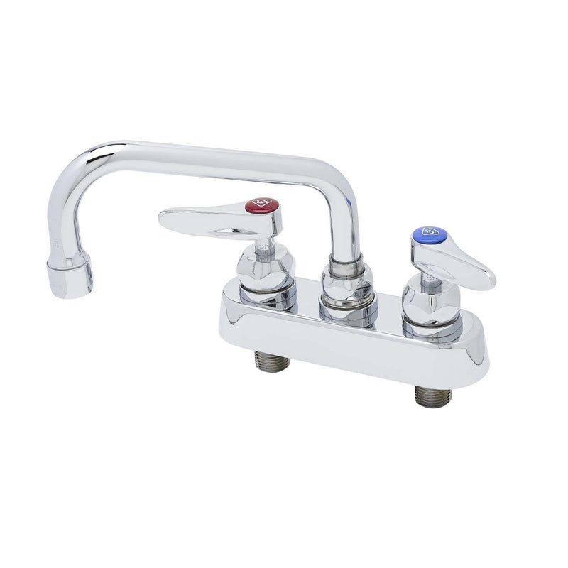 T&S Brass B-1110-CR Deck Mount Workboard Faucet - 4" Centers & Ceramas