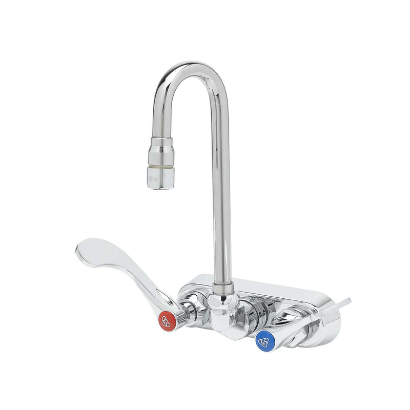 T&S Brass B-1115-132XN5Q4 Workboard Faucet - 1/4-Turn & 4" Wrist Handles