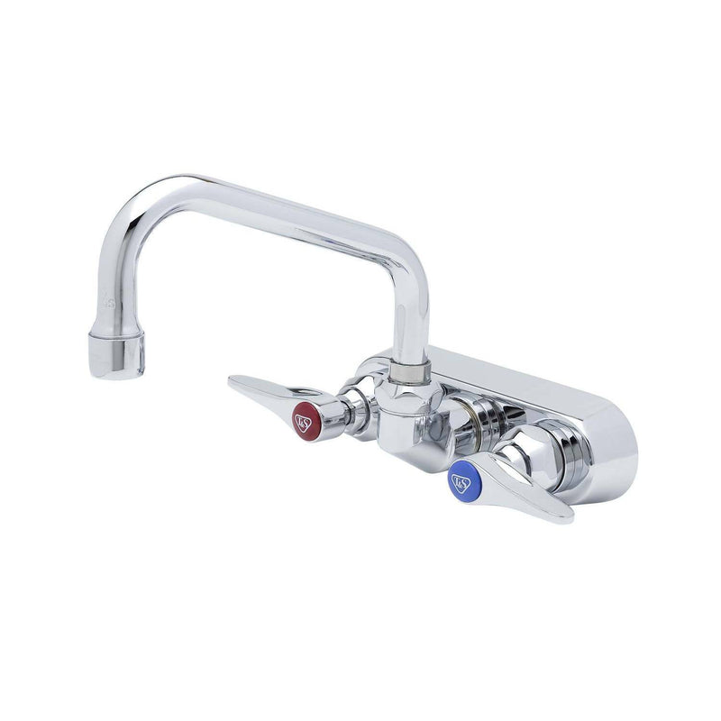 T&S Brass B-1116 Splash Mount Workboard Faucet - 8" Swing Spout