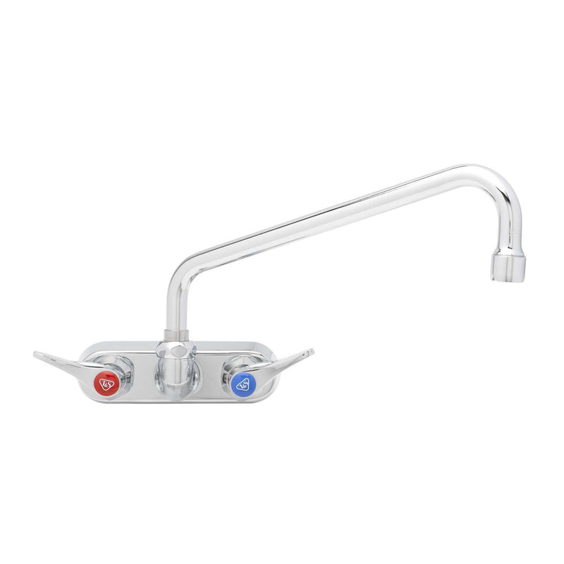 T&S Brass B-1118 Splash Mount Workboard Faucet - 12" Swing Nozzle