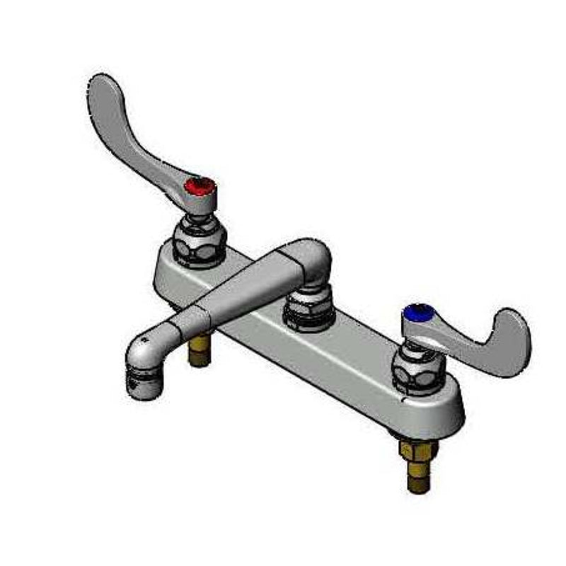 T&S Brass B-1120-0CS6-WH4 Workboard Faucet - 6" Swivel Cast Spout & Wrist Handles