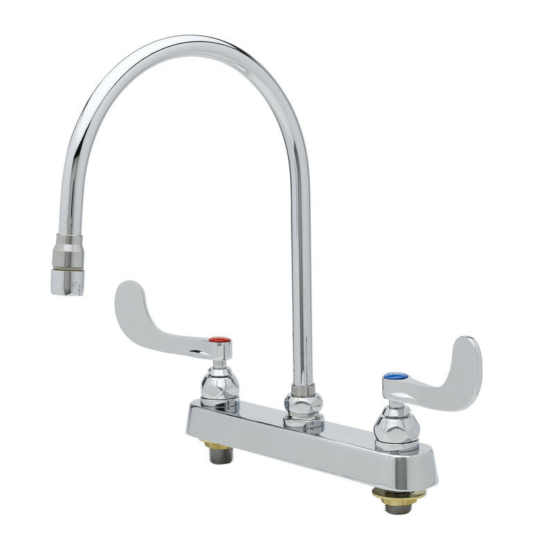 T&S Brass B-1120-135X-WH4 Workboard Faucet - 135X Gooseneck & Wrist Handles