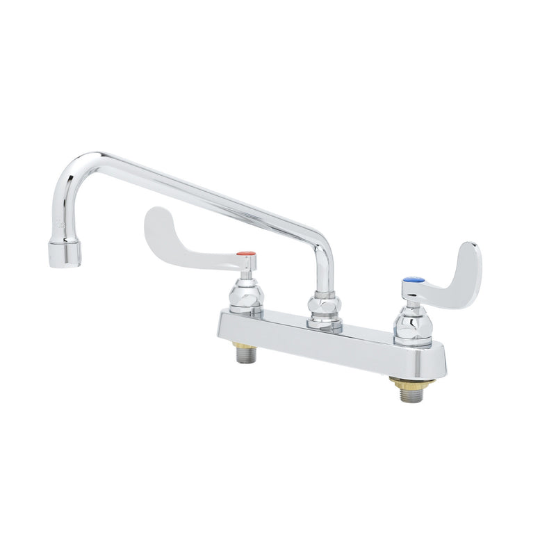 T&S Brass B-1123-WH4 Deck Mount Workboard Faucet - 4" Wrist Handles