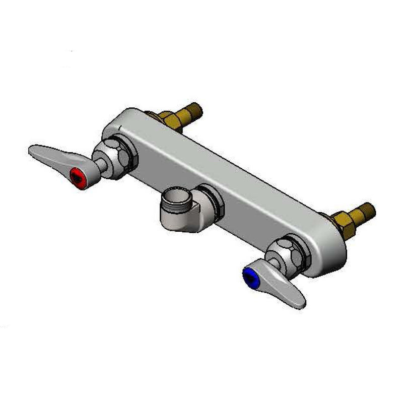 T&S Brass B-1125-CR-LN Wall Mount Workboard Faucet - Ceramas (Less Nozzle)