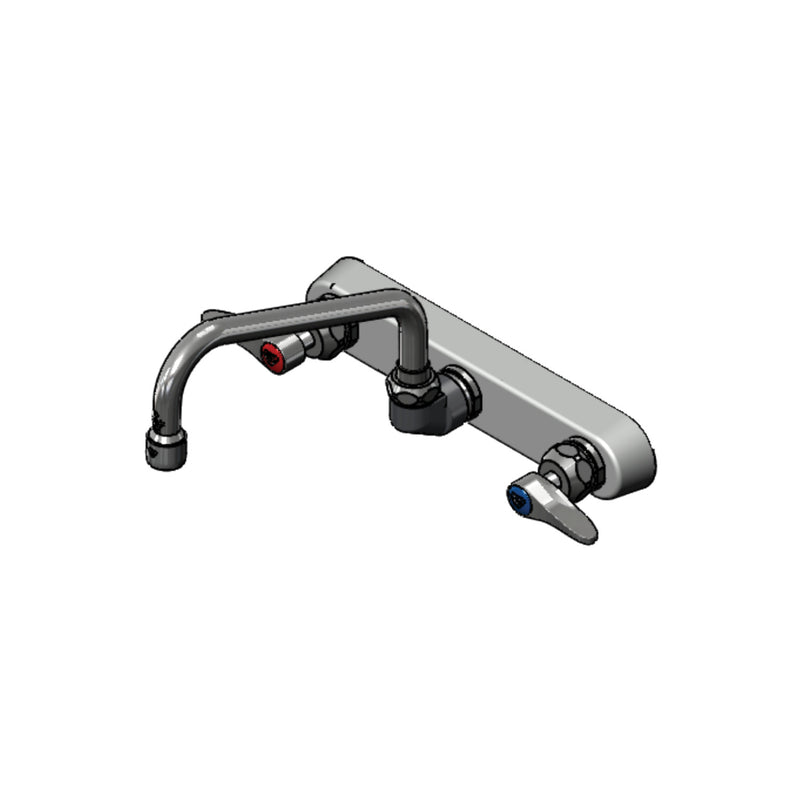 T&S Brass B-1126-CR Wall Mount Workboard Faucet - 8" Centers & Ceramas