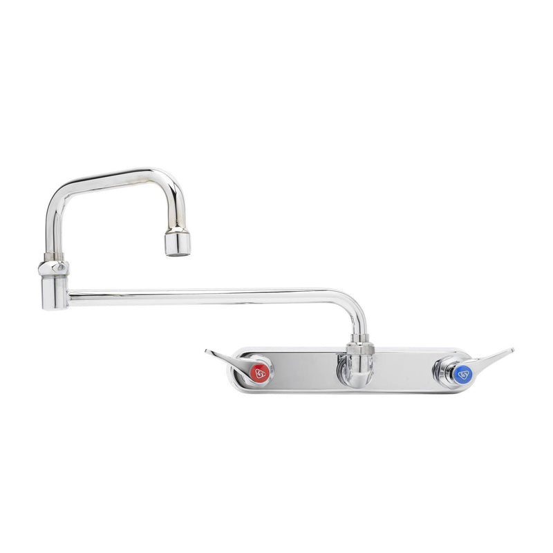 T&S Brass B-1137 Splash Mount Faucet - 18" Double Jointed Nozzle